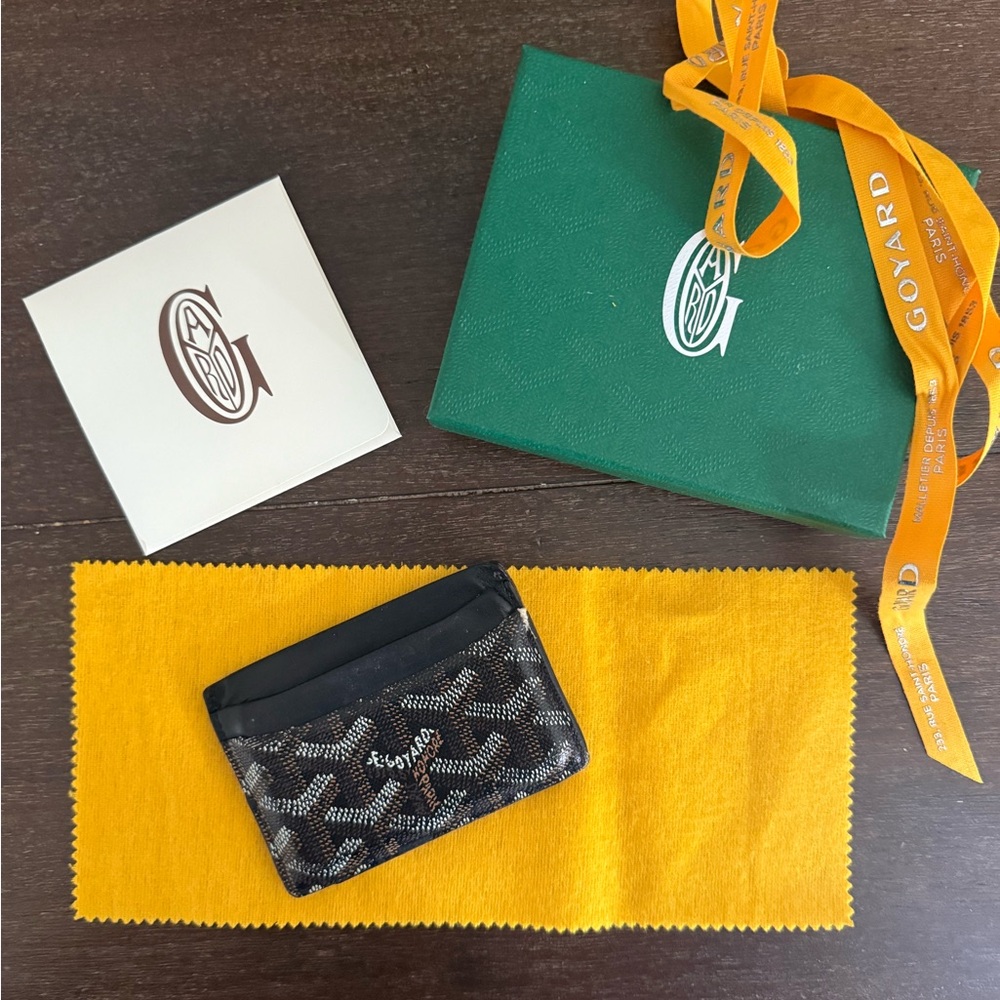 Goyard Black and Gray Card Holder